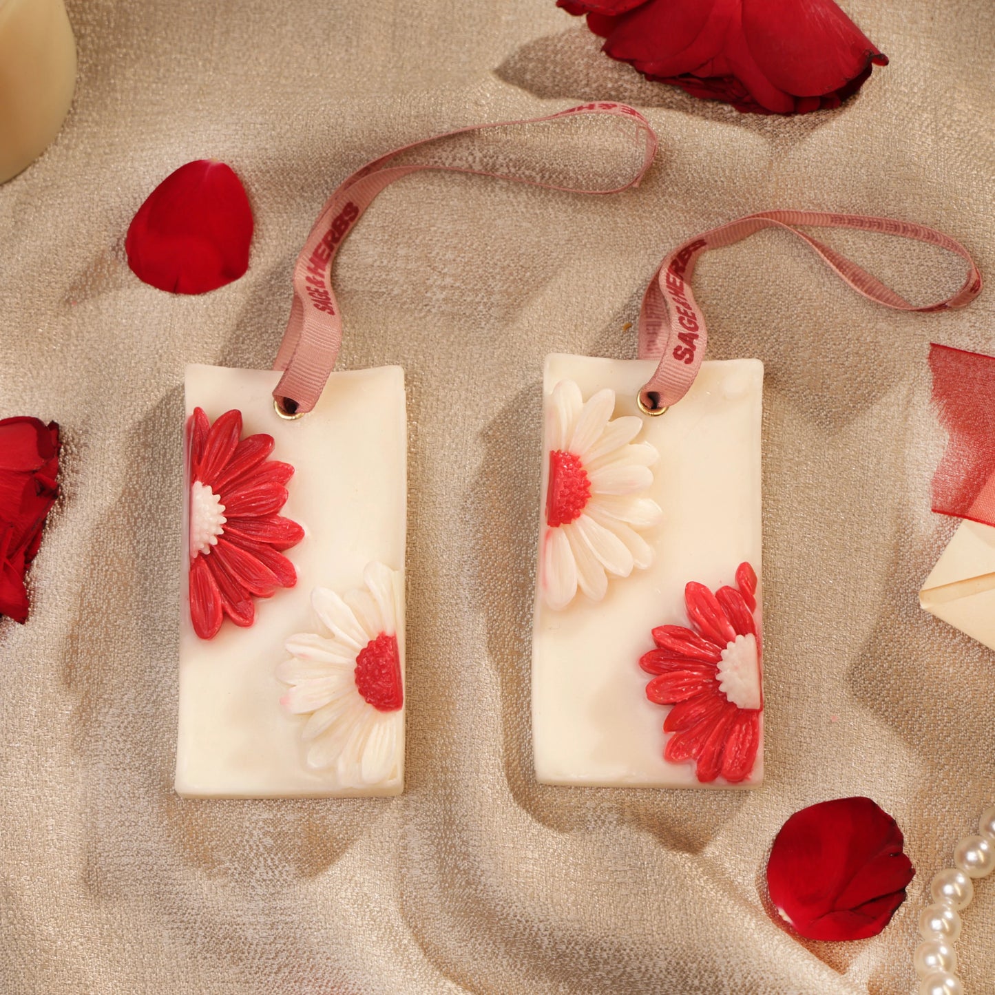 Floral Wax Sachet Set Of 2