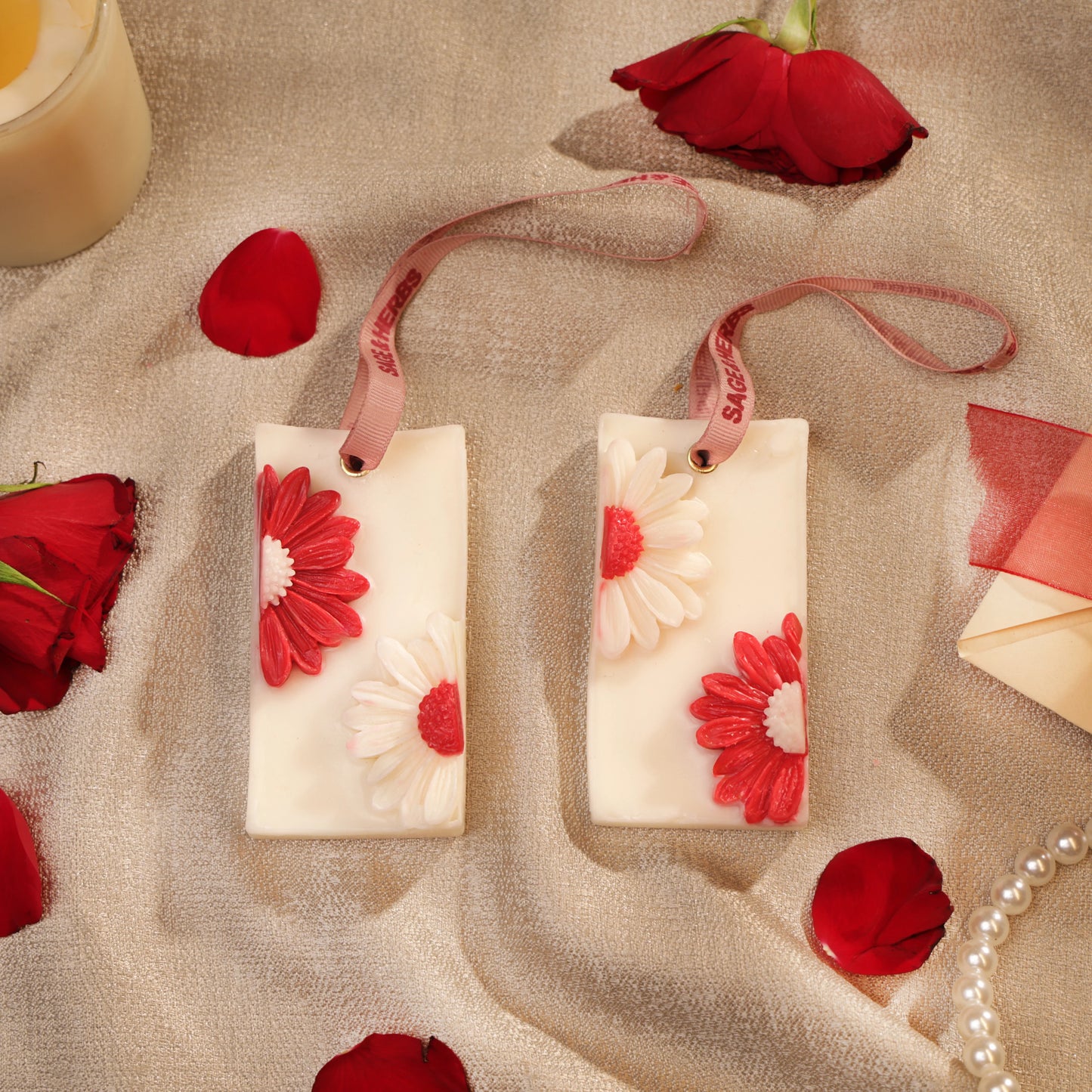 Floral Wax Sachet Set Of 2