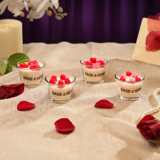 Glass Vase Candle Bulk of 4