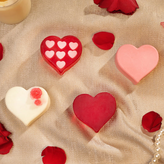Heart Shaped Soaps Set Of 4