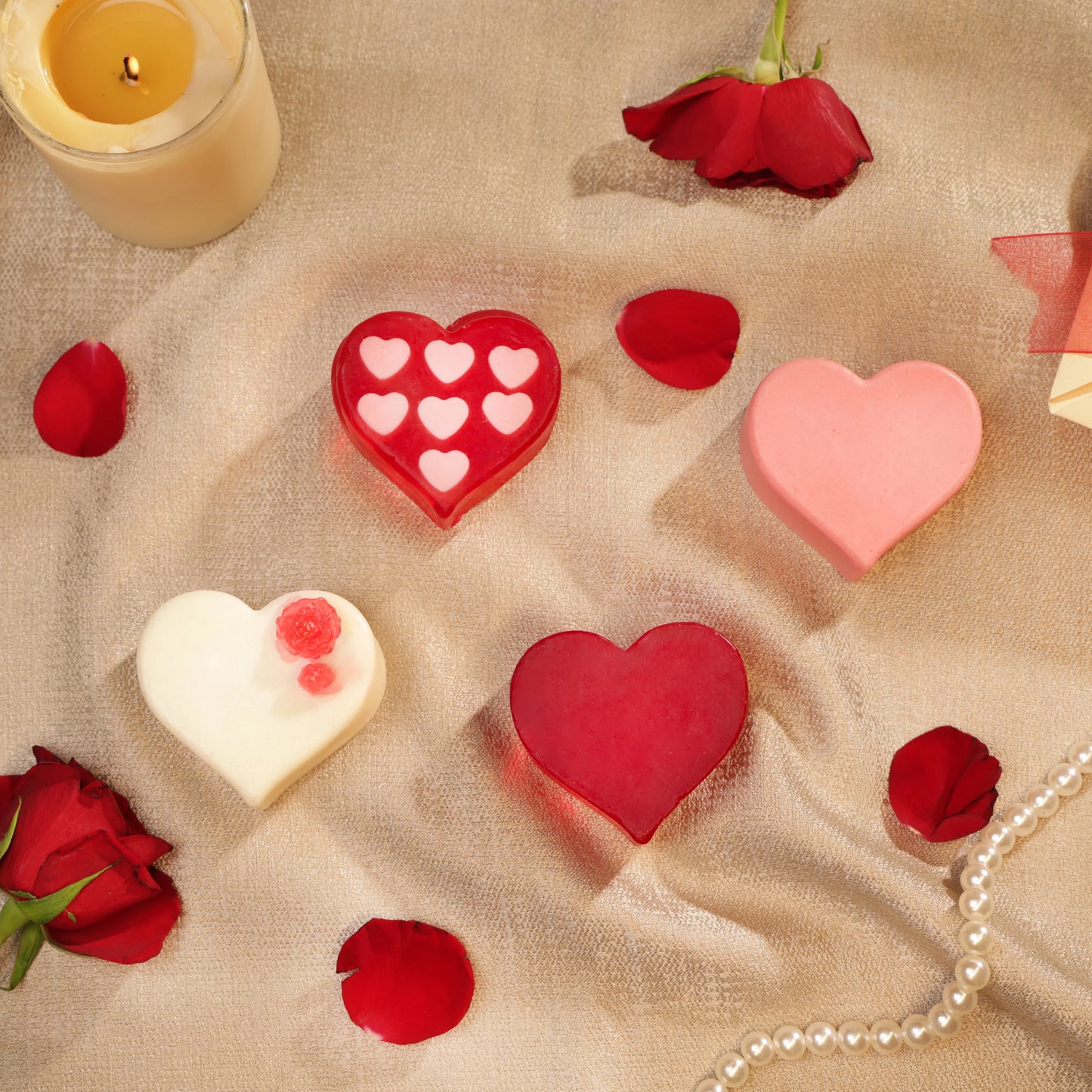 Heart Shaped Soaps Set Of 4