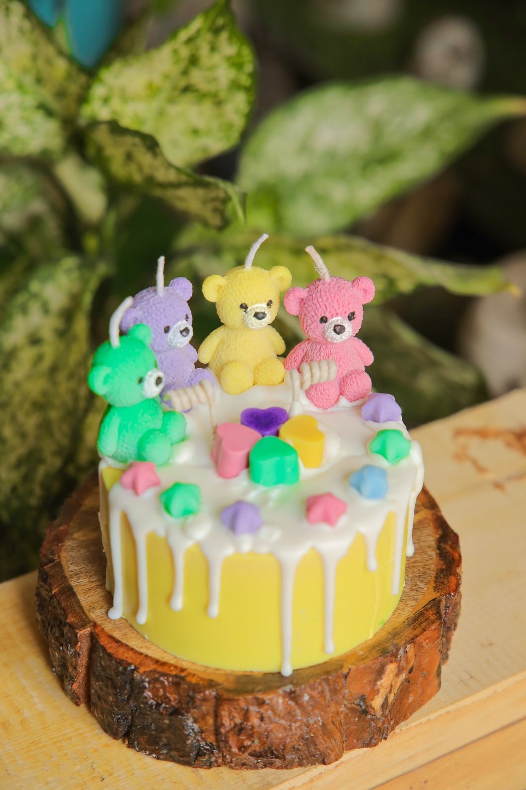 Bear Family Cake Candle