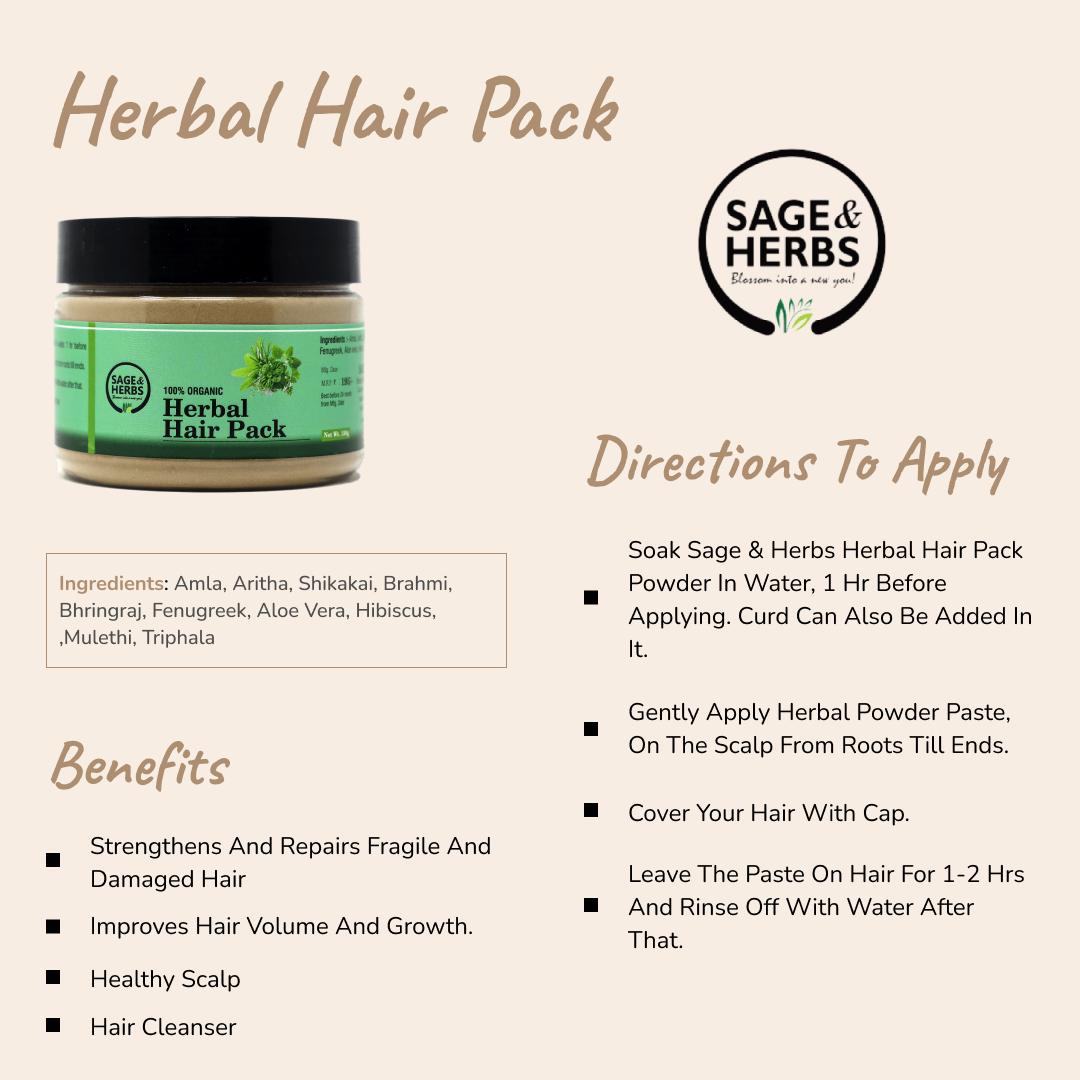 Herbal Hair Pack Mask for Dry Hair