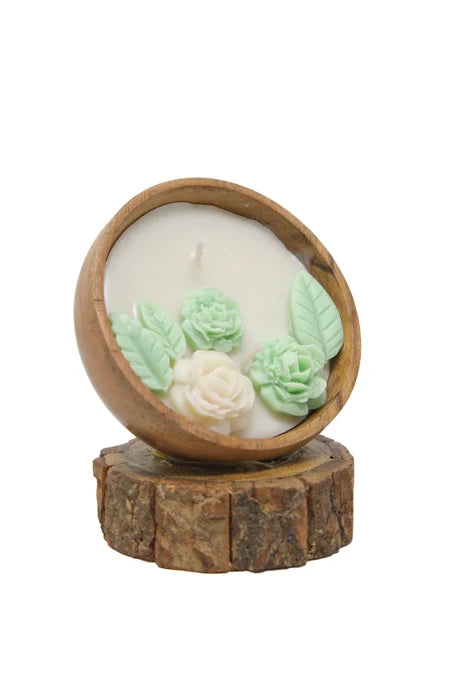 Aroma Double Colour Wax Flower Candle