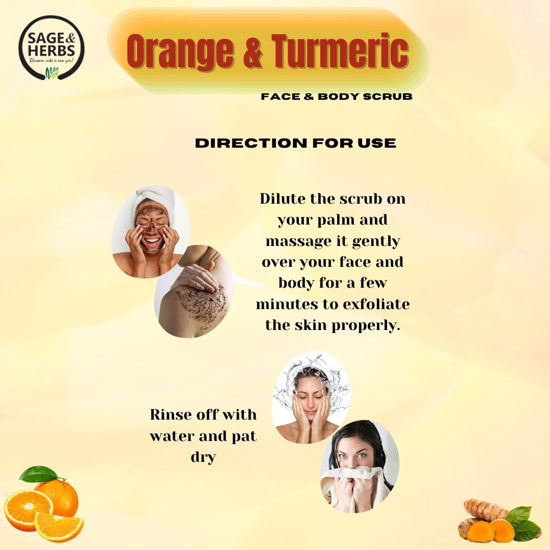 Orange & Turmeric Face & Body Scrub