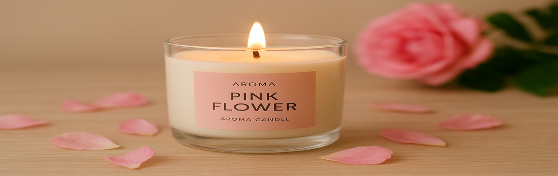 Aroma Pink Flower Aroma Candle: A Touch of Elegance, Calm, and Wellness