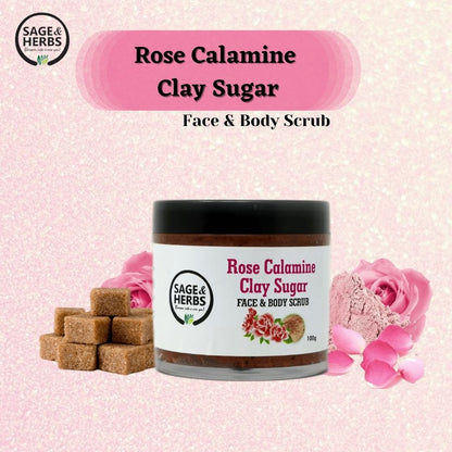 Rose Calamine Clay Sugar Face & Body Scrub