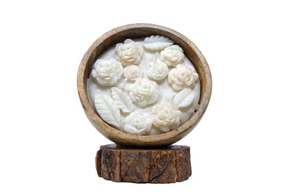 Aroma Soothing White Wax Flowers Candle