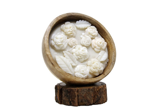 Aroma Soothing White Wax Flowers Candle