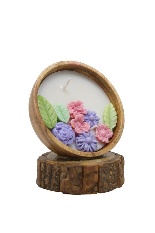 Aroma Multi Color Wax Flower Candle