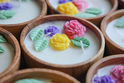 Aroma Double Color Wax Flower Candle