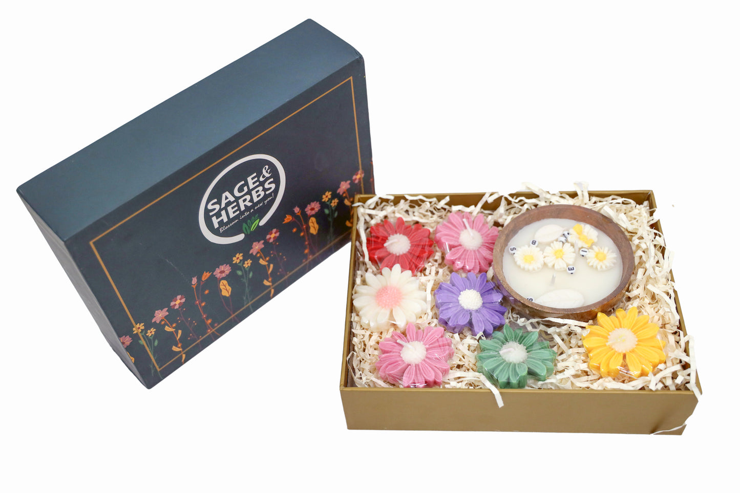Multi Flower Candles Hamper
