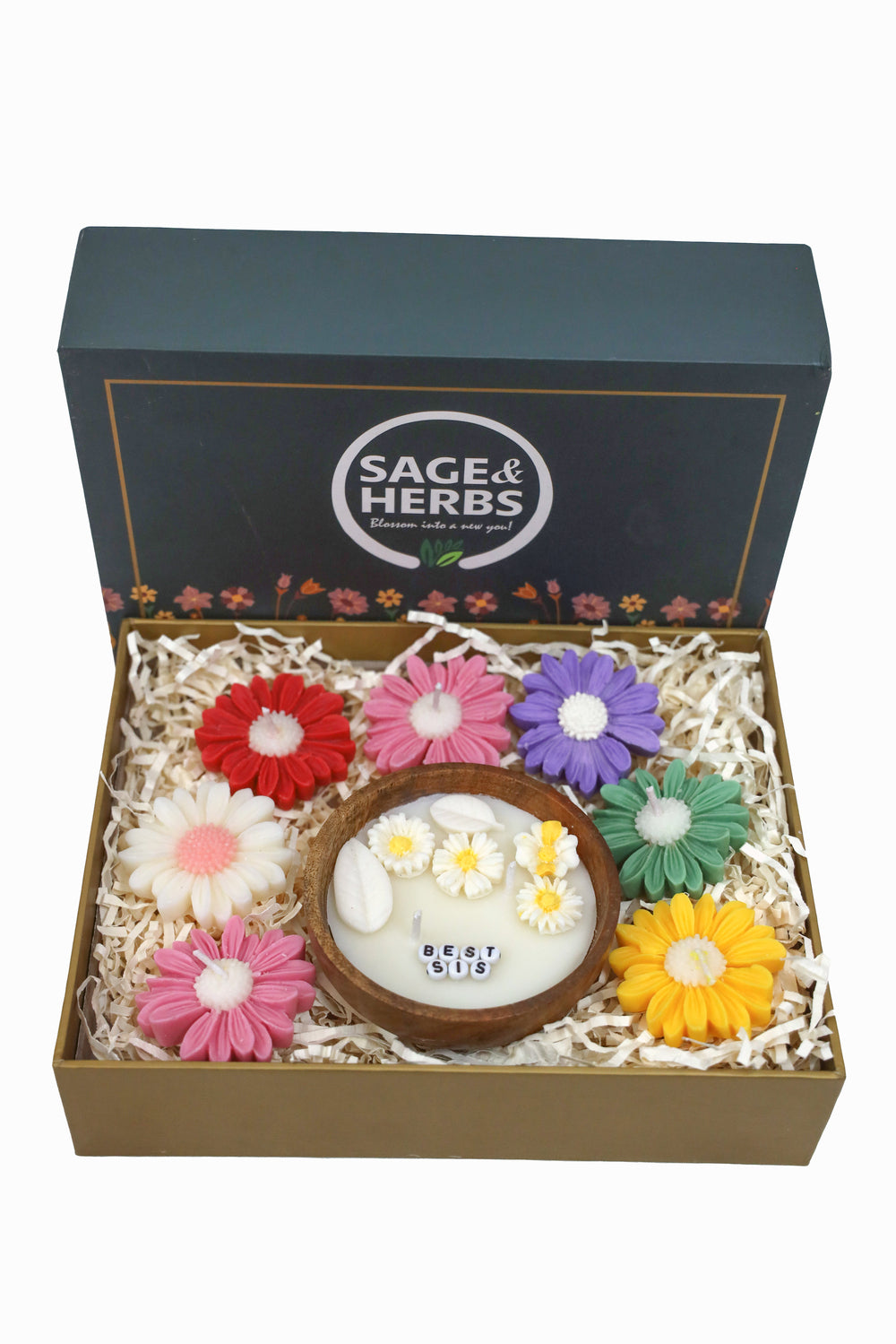 Multi Flower Candles Hamper