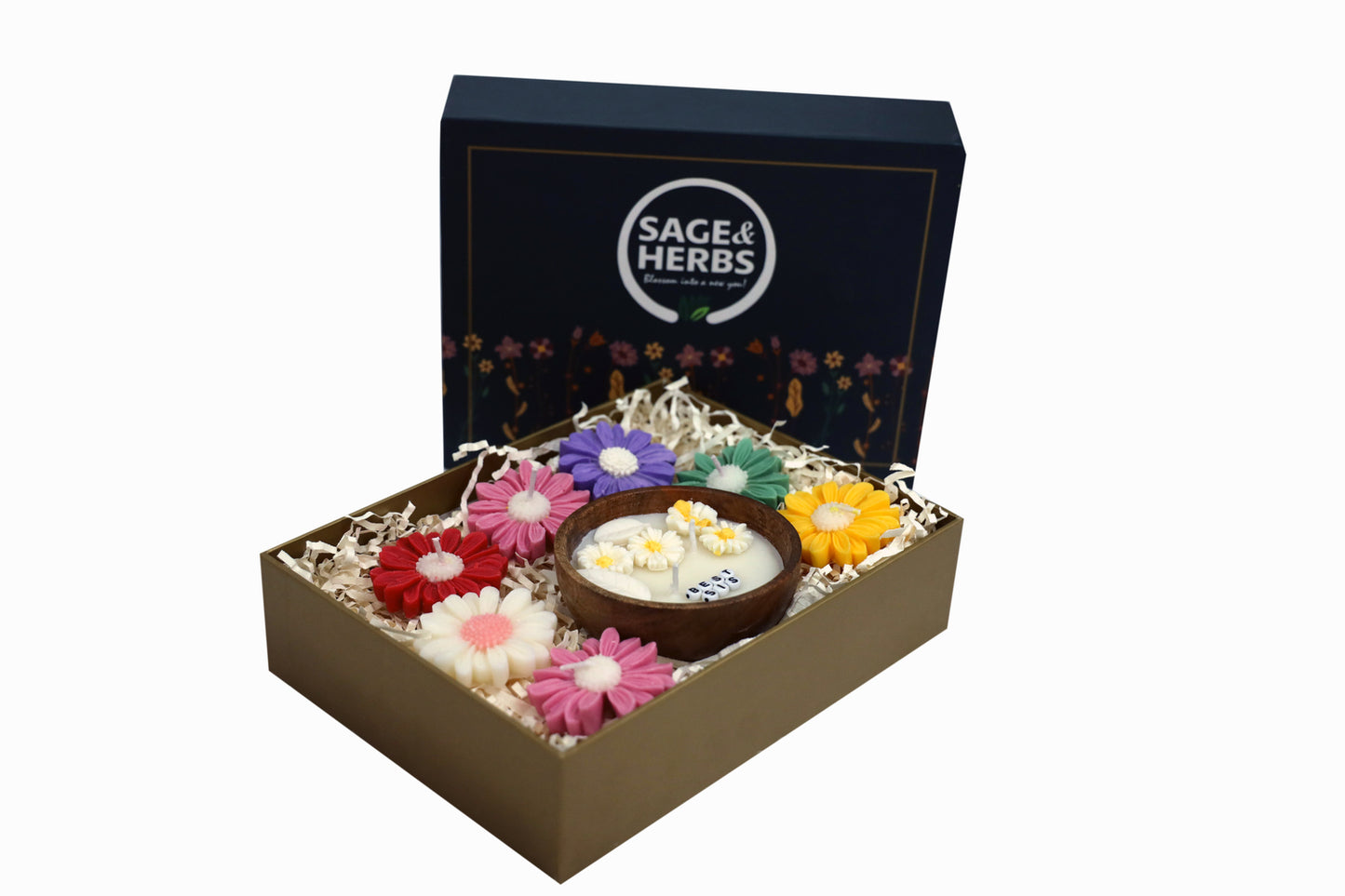 Multi Flower Candles Hamper