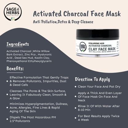 Activated Charcoal Clay Face Mask