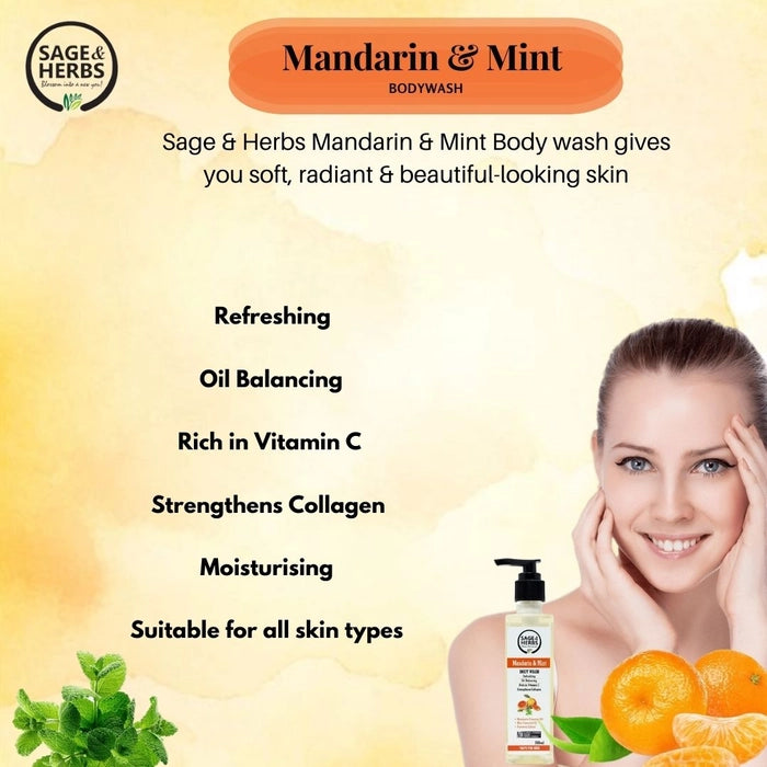 Mandarin & Mint body wash