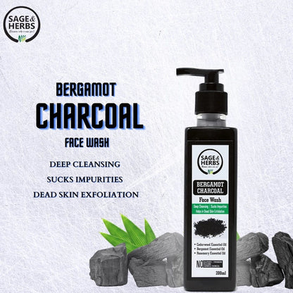 Bergamot Charcoal Face Wash