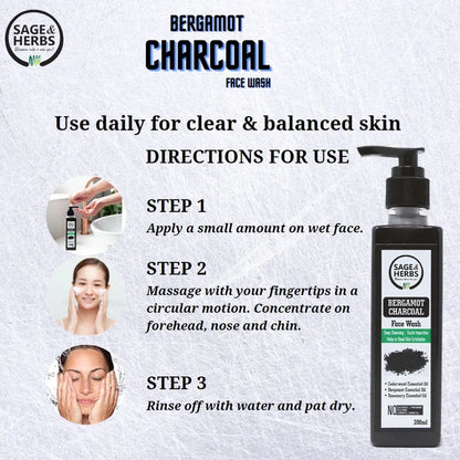 Bergamot Charcoal Face Wash