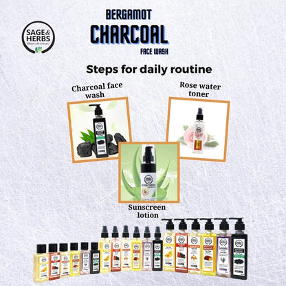 Bergamot Charcoal Face Wash