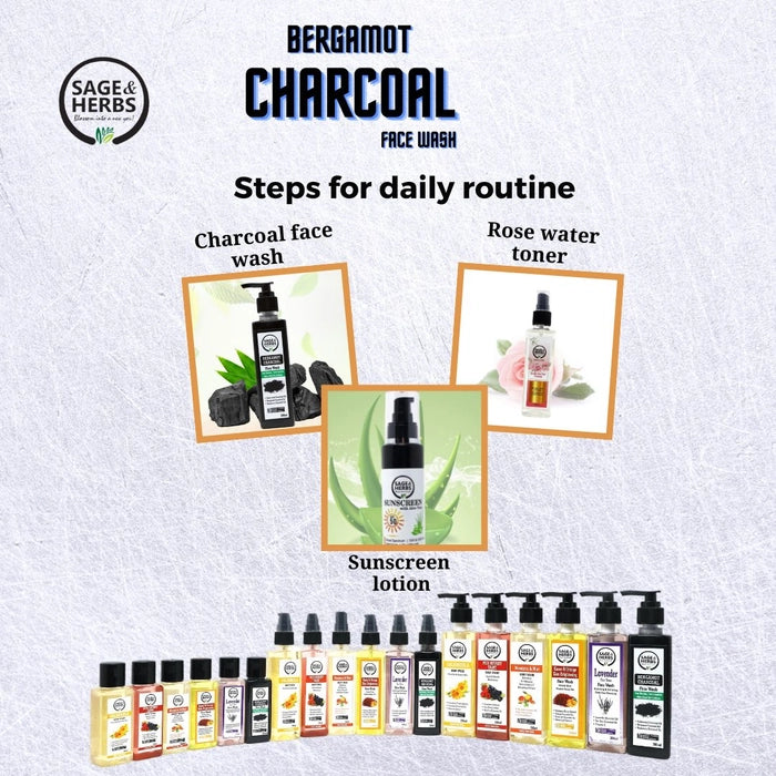 Bergamot Charcoal Face Wash