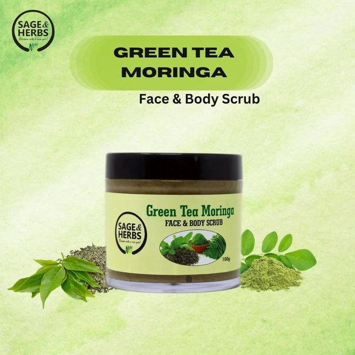 Green Tea Moringa Face & Body Scrub