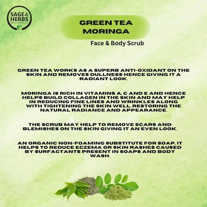 Green Tea Moringa Face & Body Scrub