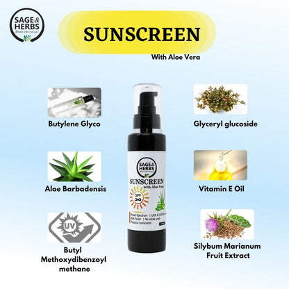 Sunscreen With Aloe Vera(Spf-3o )