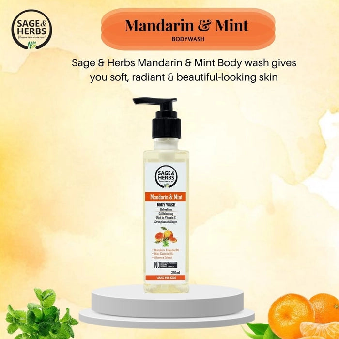 Mandarin & Mint body wash