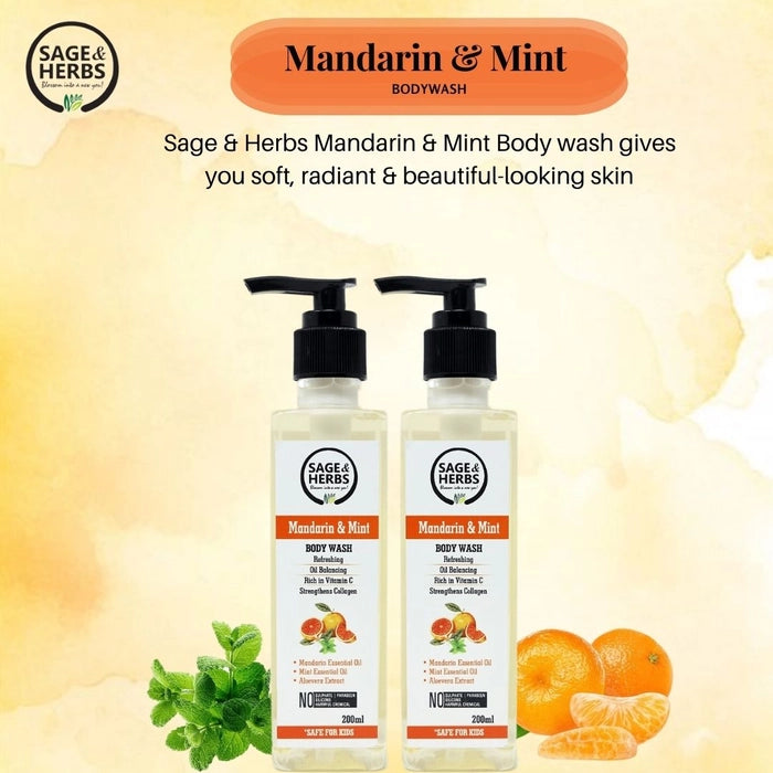 Mandarin & Mint body wash